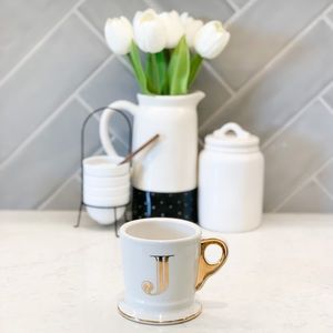 🚨 LAST CHANCE. 🚨 Anthropologie Monogram J Mug Gold